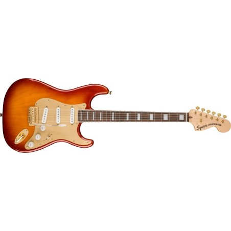 FENDER SQUIER 40th Anniversary Stratocaster, Gold Edition - vai con la sigla