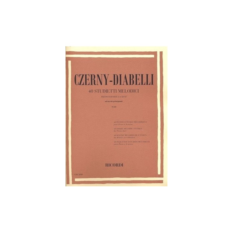 Czerny - Diabelli 40 studietti melodici per pianoforte a 4 mani ad uso dei principianti - vai con la sigla