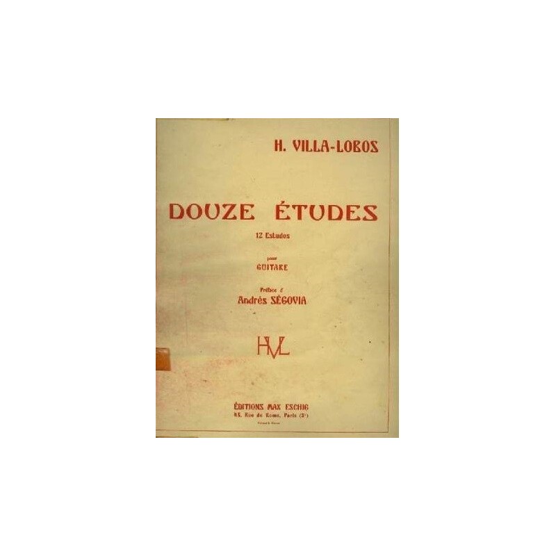 Douze Etudes pour Guitare - vaiconlasigla