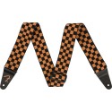 FENDER Tracolla Weighless ™ da 2", Ltd Edition Checker Orange/Black - vaiconlasigla