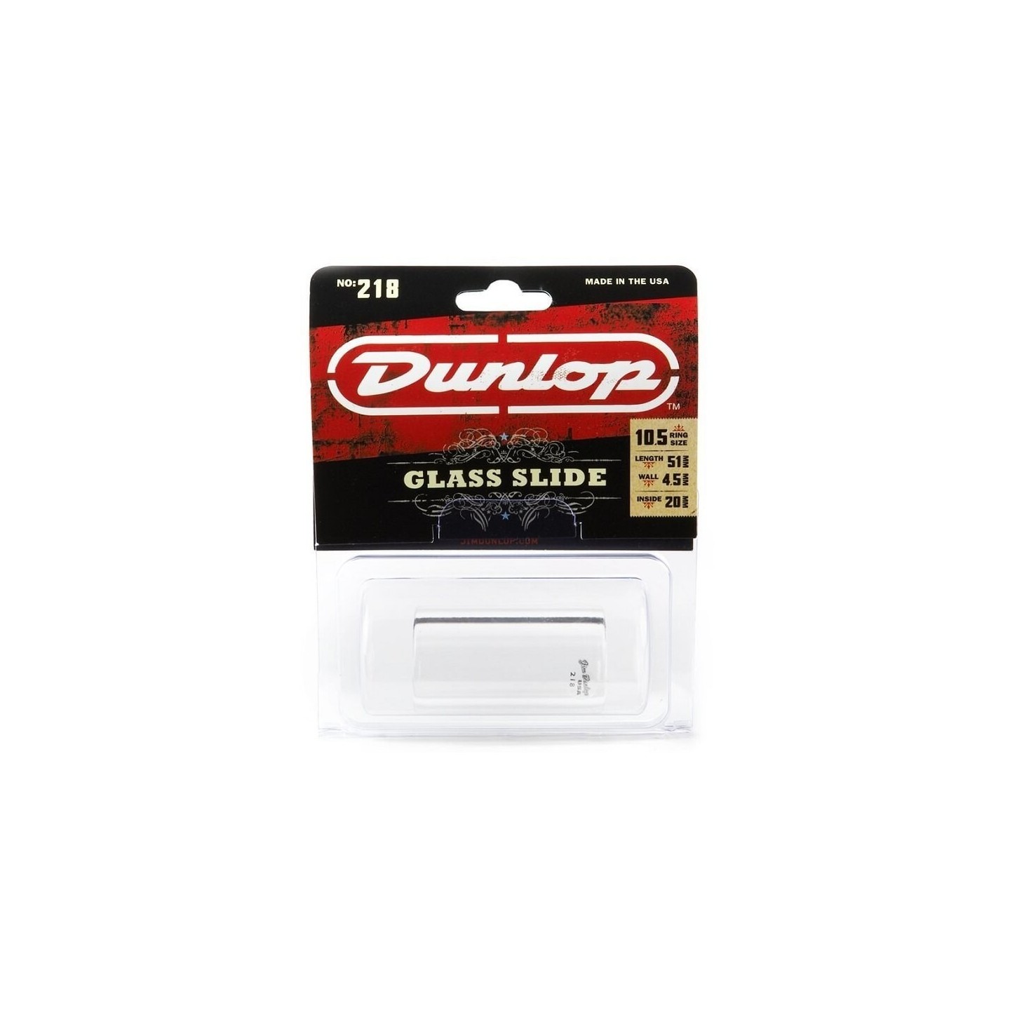 Dunlop 218 Heavy Pyrex Glass Slide - vai con la sigla