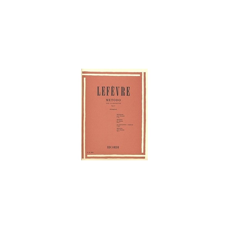 LEFEVRE - METODO PER CLARINETTO VOL. 1 - vai con la sigla
