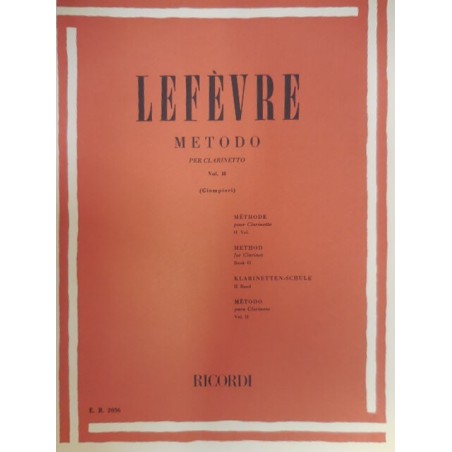 LEFEVRE METODO PER CLARINETTO VOL 2 - vaiconlasigla