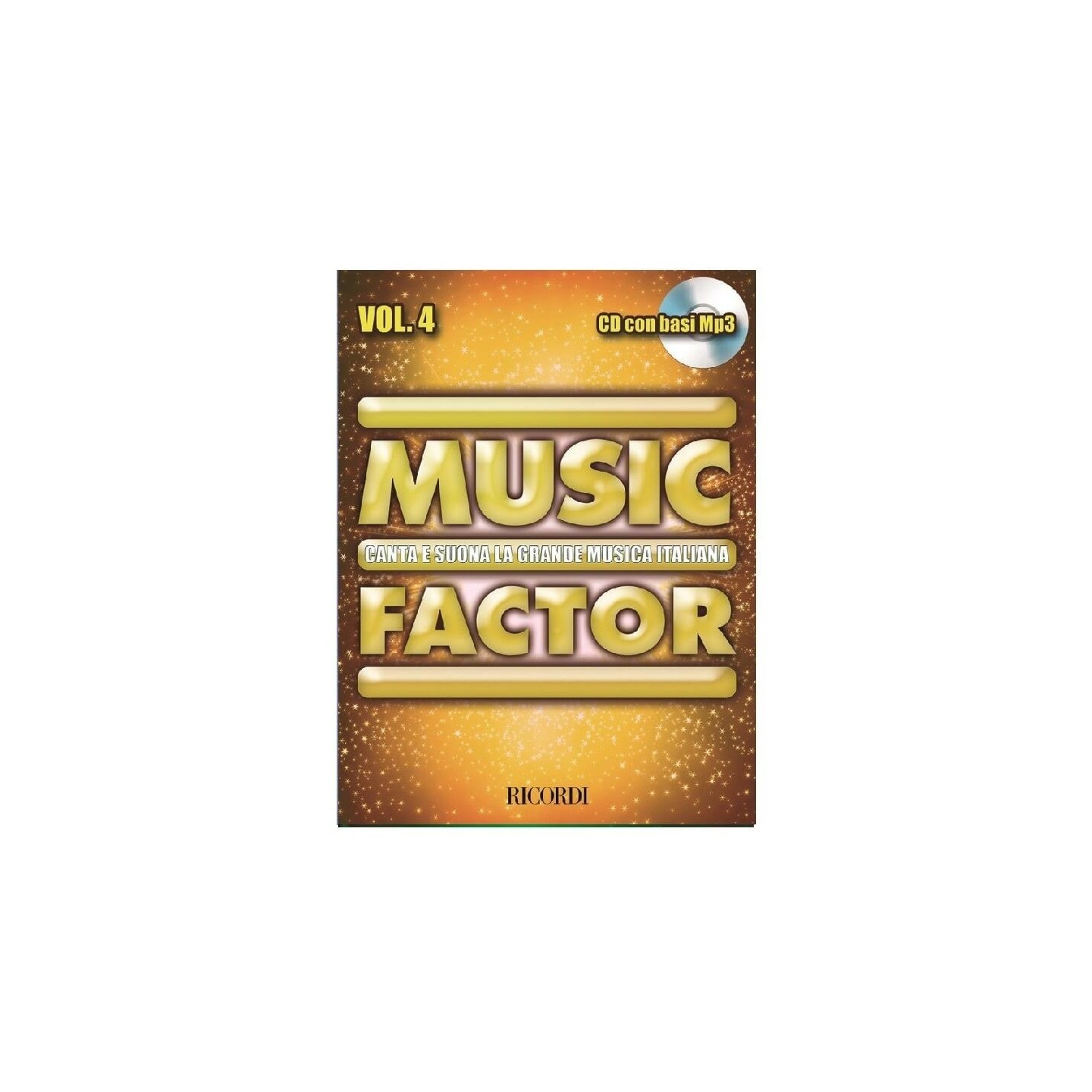 MUSIC FACTOR VOL. 4 CANTA E SUONA LA GRANDE MUSICA ITALIANA CON CD BASI MP3 - vai con la sigla