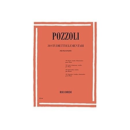 Pozzoli 30 studietti elementari per pianoforte - vaiconlasigla
