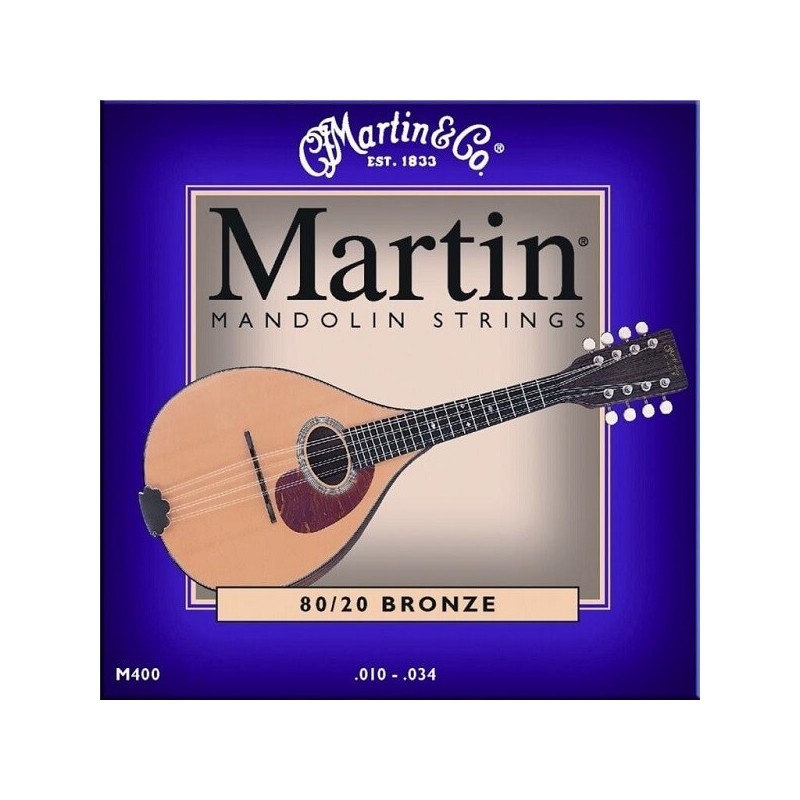 Martin M400 80/20 Bronze Light Mandolin Strings - vai con la sigla