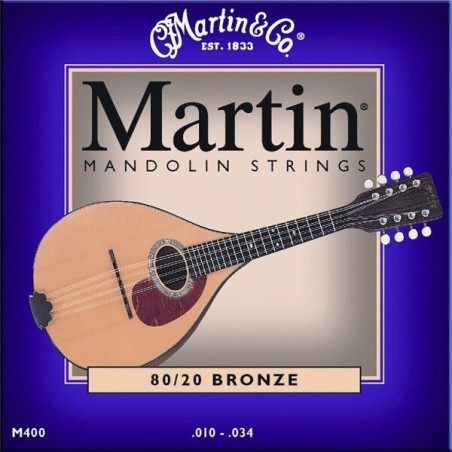 Martin M400 80/20 Bronze Light Mandolin Strings - vai con la sigla