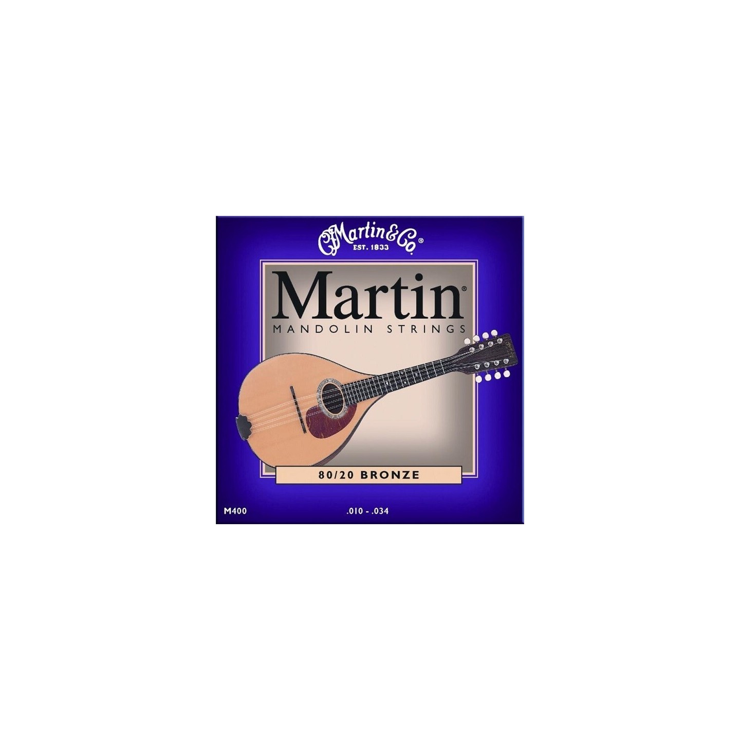 Martin M400 80/20 Bronze Light Mandolin Strings - vai con la sigla