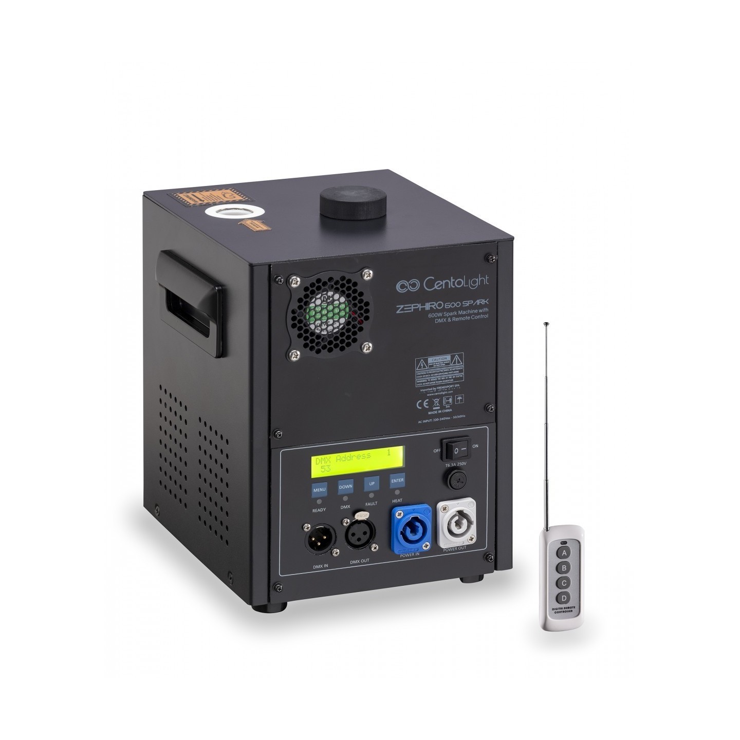 MACCHINA PER SCINTILLE 600W CENTOLIGHT ZEPHIRO 600 SPARK - vaiconlasigla