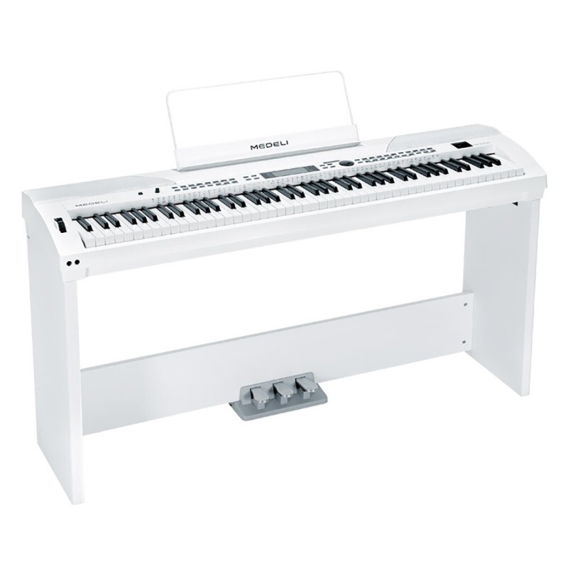 SUPPORTO CON PEDALI DI CONTROLLO MEDELI ST430-WH PER PIANO SP3000/SP4000/4200 BIANCO - vaiconlasigla