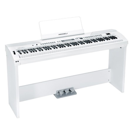 SUPPORTO CON PEDALI DI CONTROLLO MEDELI ST430-WH PER PIANO SP3000/SP4000/4200 BIANCO - vaiconlasigla
