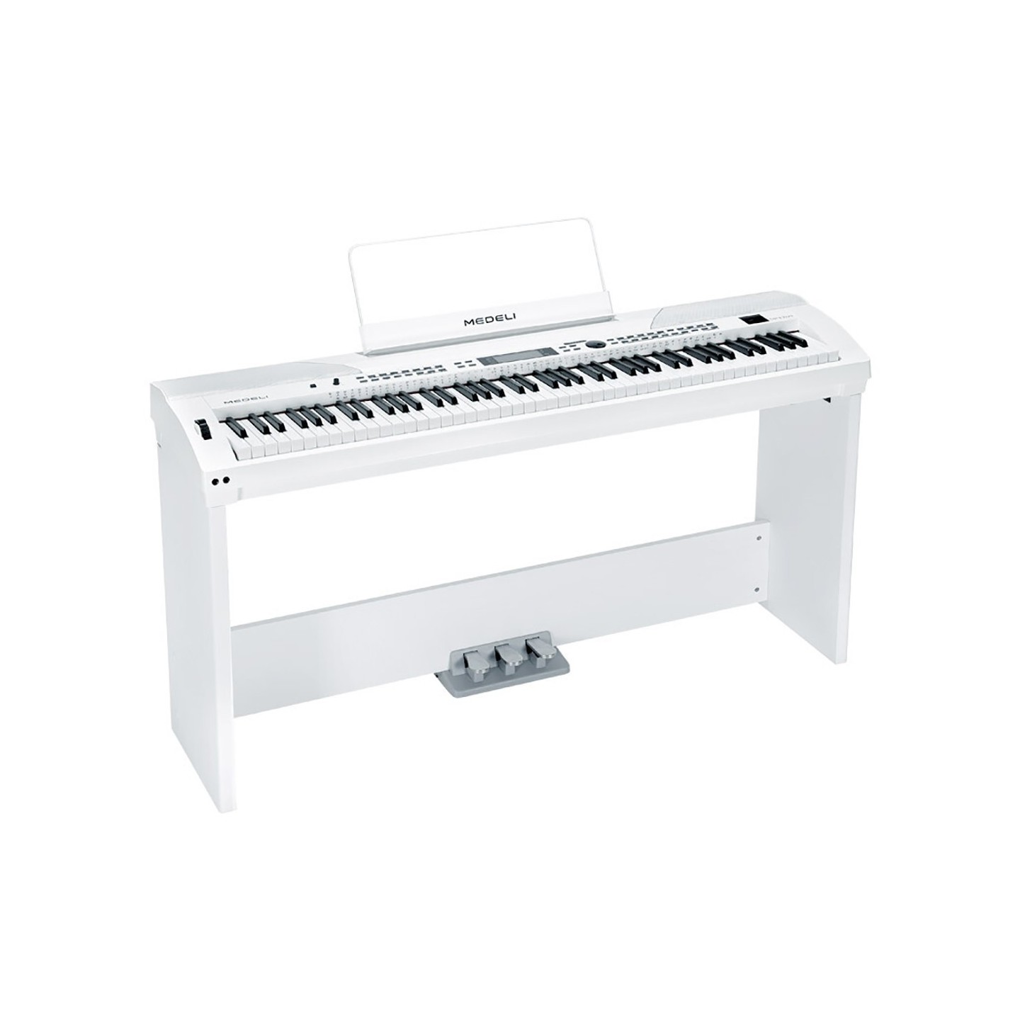 SUPPORTO CON PEDALI DI CONTROLLO MEDELI ST430-WH PER PIANO SP3000/SP4000/4200 BIANCO - vaiconlasigla