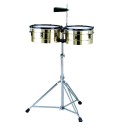 SET TIMBALES PEACE TB-2-1 IN OTTONE CON SUPPORTO - vaiconlasigla
