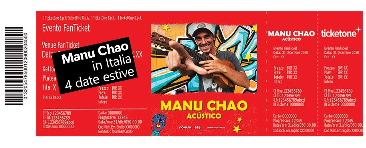 Manu Chao in Italia per 4 date estive