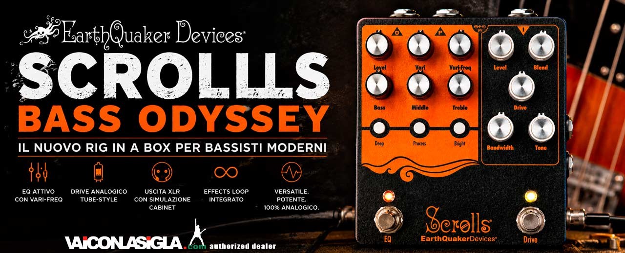 EarthQuaker Devices Scrolls Bass Odyssey: il nuovo “rig in a box” per bassisti è pronto a conquistare il palco