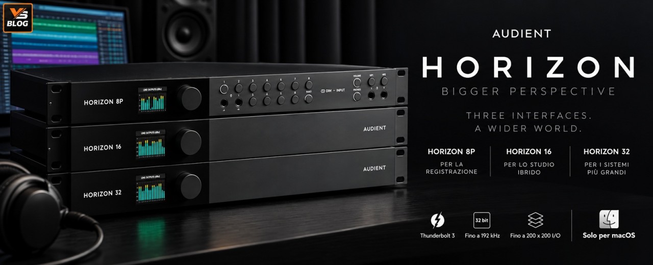Audient Horizon: tre nuove interfacce Thunderbolt 3 per lo studio professionale