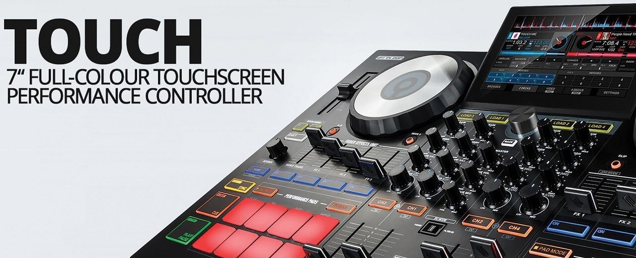 Reloop TOUCH, dj controller con touchscreen integrato.